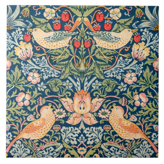 Strawberry Thief, Famous Painting Tegeltje (Voorkant)