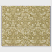 Strawberry Thief Gold, William Morris Cadeaupapier (Vlak)