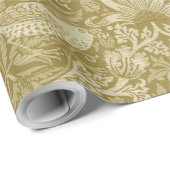 Strawberry Thief Gold, William Morris Cadeaupapier (Rol Hoek)