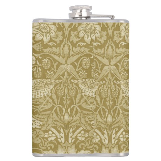 Strawberry Thief Gold, William Morris Heupfles (Achterkant)