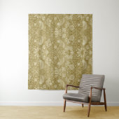 Strawberry Thief Gold, William Morris Wandkleed (In situ)