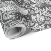 Strawberry Thief Gray, William Morris Cadeaupapier (Rol Hoek)