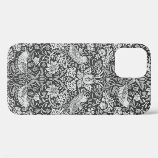 Strawberry Thief Gray, William Morris Case-Mate iPhone Case (Achterkant (horizontaal))