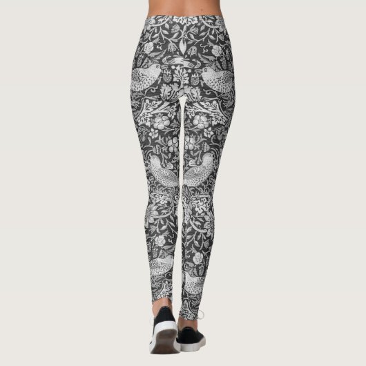 Strawberry Thief Gray, William Morris Leggings (Achterkant)