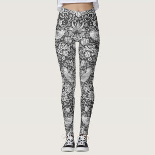 Strawberry Thief Gray, William Morris Leggings