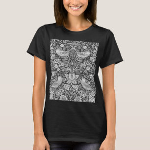 Strawberry Thief Gray, William Morris T-shirt