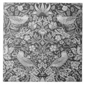 Strawberry Thief Gray, William Morris Tegeltje (Voorkant)