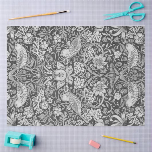 Strawberry Thief Gray, William Morris Tissuepapier (Craft)