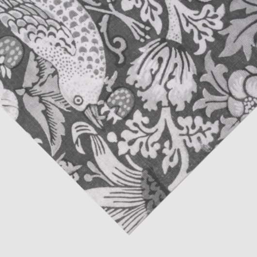 Strawberry Thief Gray, William Morris Tissuepapier (Detail)