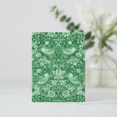 Strawberry Thief Green, William Morris Briefkaart (Staand voorkant)