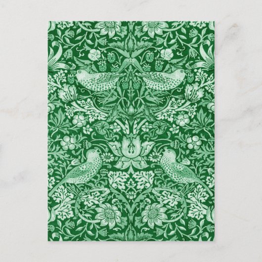 Strawberry Thief Green, William Morris Briefkaart (Voorkant)