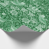 Strawberry Thief Green, William Morris Cadeaupapier (Hoek)