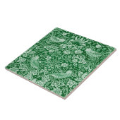 Strawberry Thief Green, William Morris Tegeltje (Zijkant)