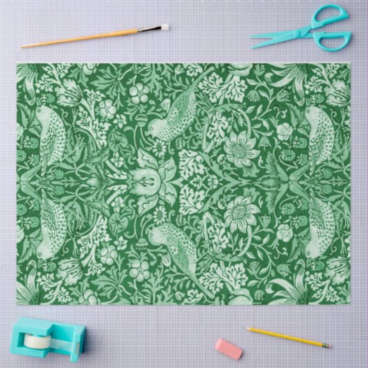 Strawberry Thief Green, William Morris Tissuepapier (Craft)