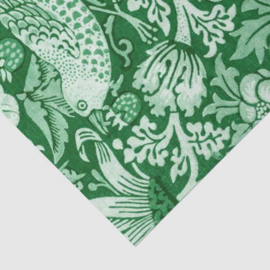 Strawberry Thief Green, William Morris Tissuepapier (Detail)