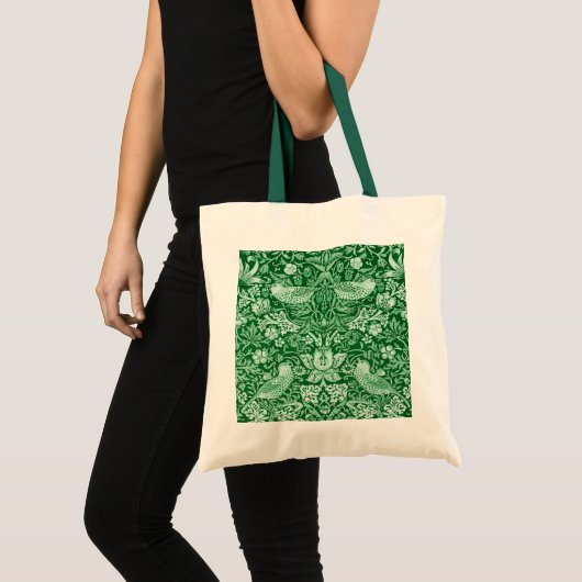 Strawberry Thief Green, William Morris Tote Bag (Voorkant (product))