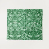 Strawberry Thief Green, William Morris Wandkleed (Voorkant (horizontaal))