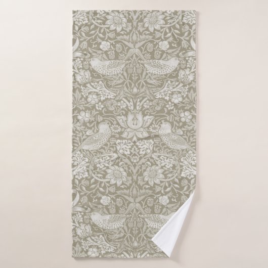 Strawberry Thief Ivory, William Morris Badhanddoek (Badhanddoek)