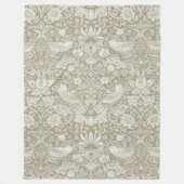 Strawberry Thief Ivory, William Morris Fleece Deken (Voorkant)