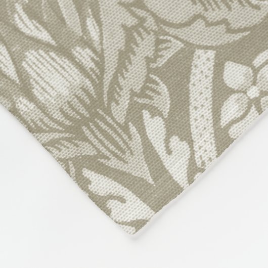Strawberry Thief Ivory, William Morris Fleece Deken (Hoek)