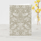 Strawberry Thief Ivory, William Morris Kaart (Gele Bloem)