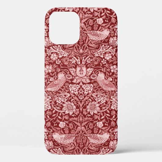 Strawberry Thief Maroon, William Morris Case-Mate iPhone Case (Achterkant)