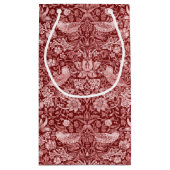 Strawberry Thief Maroon, William Morris Klein Cadeauzakje (Achterkant)