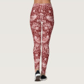 Strawberry Thief Maroon, William Morris Leggings (Achterkant)