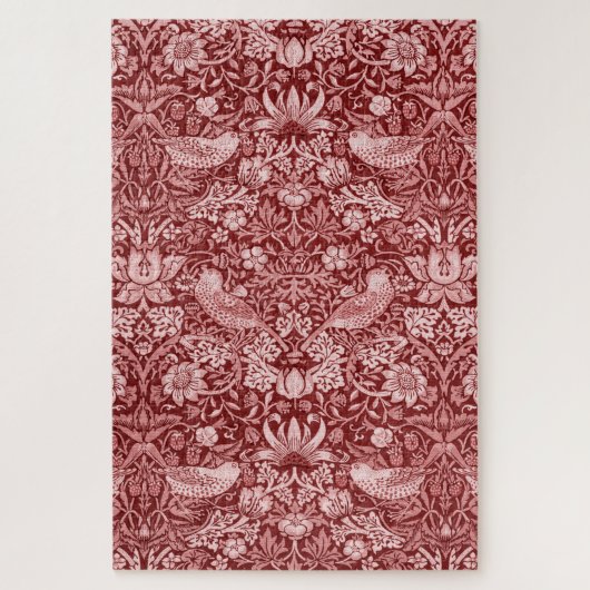 Strawberry Thief Maroon, William Morris Legpuzzel (Verticaal)