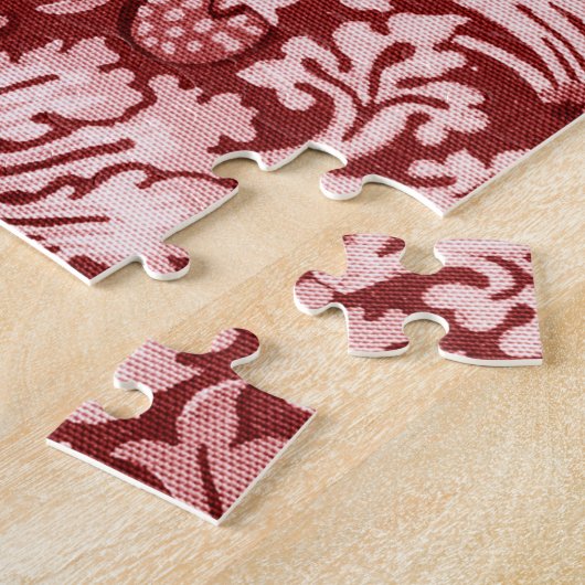 Strawberry Thief Maroon, William Morris Legpuzzel (Zijkant)