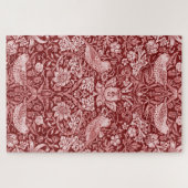 Strawberry Thief Maroon, William Morris Legpuzzel (Horizontaal)