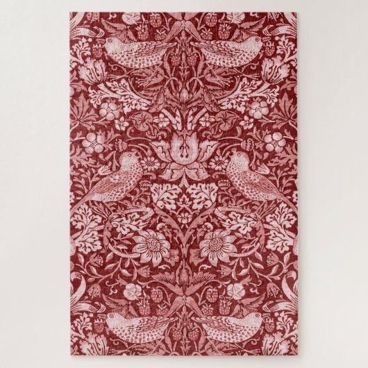 Strawberry Thief Maroon, William Morris Legpuzzel (Verticaal)