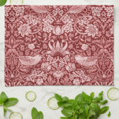 Strawberry Thief Maroon, William Morris Theedoek (Gevouwen)
