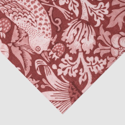 Strawberry Thief Maroon, William Morris Tissuepapier (Detail)