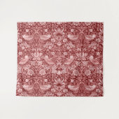 Strawberry Thief Maroon, William Morris Wandkleed (Voorkant (horizontaal))
