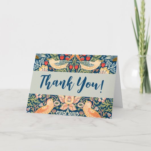 Strawberry Thief of William Morris Bedankkaart (Voorkant)