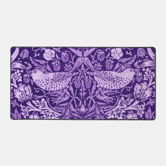 Strawberry Thief Paars, William Morris Bureaumat (Voorkant)