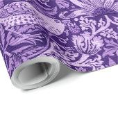 Strawberry Thief Paars, William Morris Cadeaupapier (Rol Hoek)