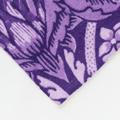 Strawberry Thief Paars, William Morris Fleece Deken (Hoek)