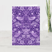 Strawberry Thief Paars, William Morris Kaart (Voorkant)