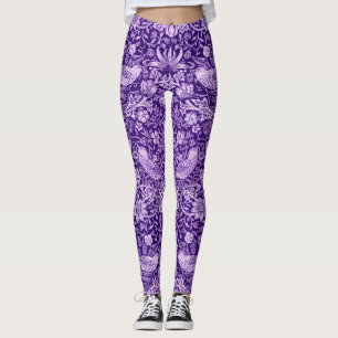 Strawberry Thief Paars, William Morris Leggings