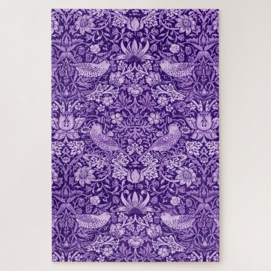 Strawberry Thief Paars, William Morris Legpuzzel (Verticaal)