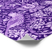 Strawberry Thief Paars, William Morris Poster (Hoek)