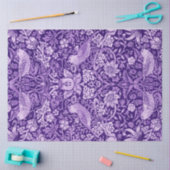 Strawberry Thief Paars, William Morris Tissuepapier (Craft)