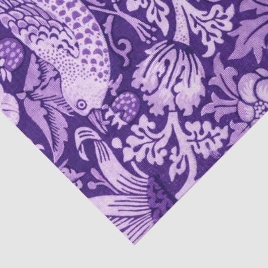 Strawberry Thief Paars, William Morris Tissuepapier (Detail)