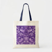 Strawberry Thief Paars, William Morris Tote Bag (Voorkant)