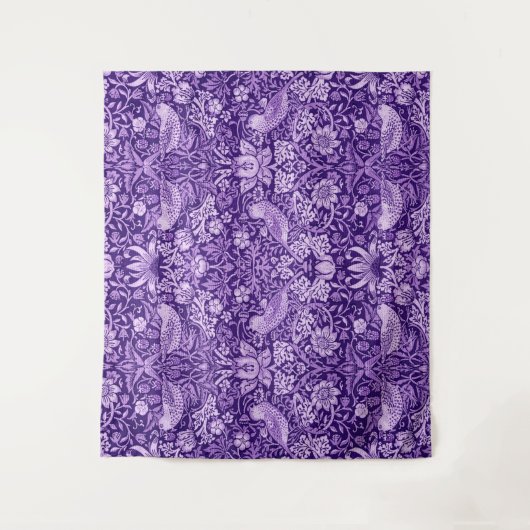 Strawberry Thief Paars, William Morris Wandkleed (Voorkant)