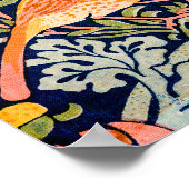 Strawberry Thief Pattern Poster van William Morris (Hoek)