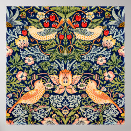 Strawberry Thief Pattern Poster van William Morris