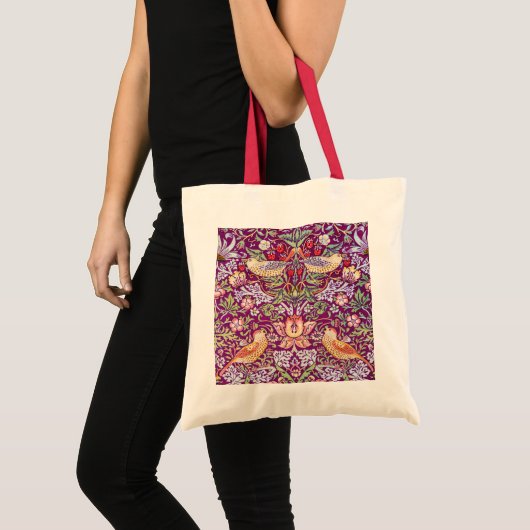 Strawberry Thief Red, William Morris Tote Bag (Voorkant (product))